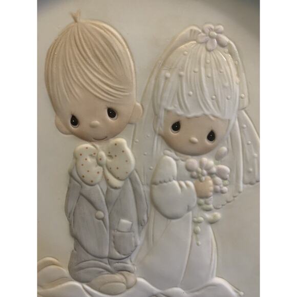 Precious Moments 7” Wedding Plate 1980 “The Lord Bless You And Keep You” E5216 - Picture 4 of 7
